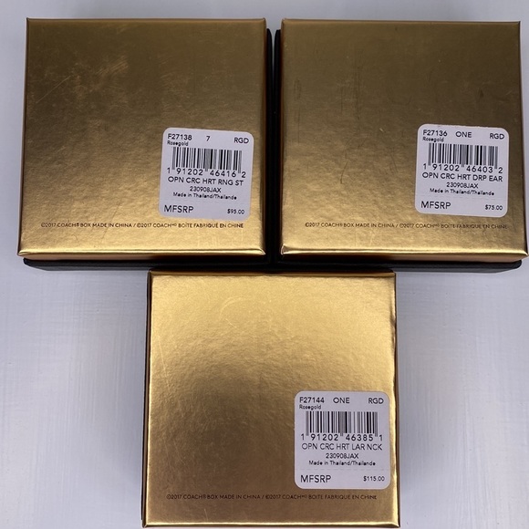 𝅺coach Open Circle Heart Jewelry Set - Picture 6 of 9